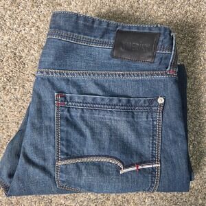 Mavi Amerika Hunter Mens Mid-Rise Straight Leg Blue Jeans 100% Cotton 34x32 (27)